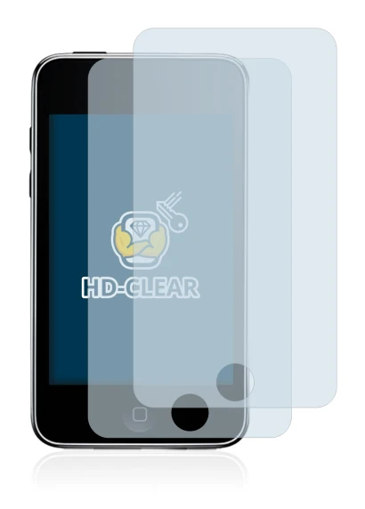 Immagine del dispositivo Apple iPod Touch (2a Gen.) con un'ampia varietà di protezioni per lo schermo.
