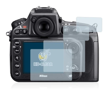Immagine del dispositivo Nikon D800 con un'ampia varietà di protezioni per lo schermo.
