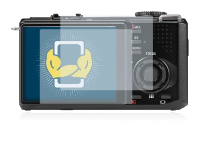 Immagine del dispositivo Sigma DP2 Merrill con un'ampia varietà di protezioni per lo schermo.