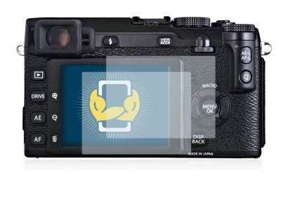 Immagine del dispositivo Fujifilm X-E1 con un'ampia varietà di protezioni per lo schermo.
