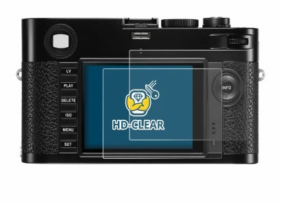 Immagine del dispositivo Leica M (Typ 240) con un'ampia varietà di protezioni per lo schermo.