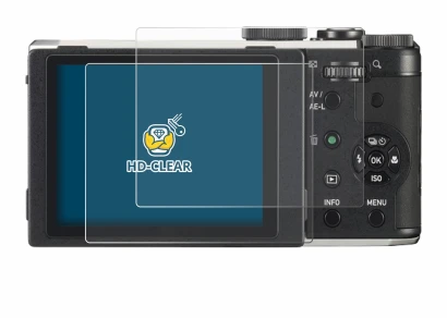 Immagine del dispositivo Pentax MX-1 con un'ampia varietà di protezioni per lo schermo.
