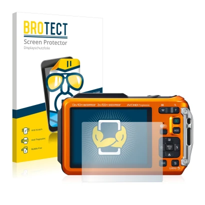 Parte frontale di una confezione del prodotto con il logo del marchio BROTECT. Accanto è raffigurato il dispositivo Panasonic
