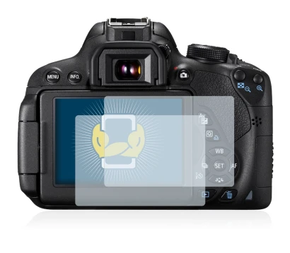 Immagine del dispositivo Canon EOS 700D con un'ampia varietà di protezioni per lo schermo.