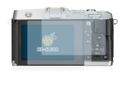 Immagine del dispositivo Olympus PEN E-P5 con un'ampia varietà di protezioni per lo schermo.