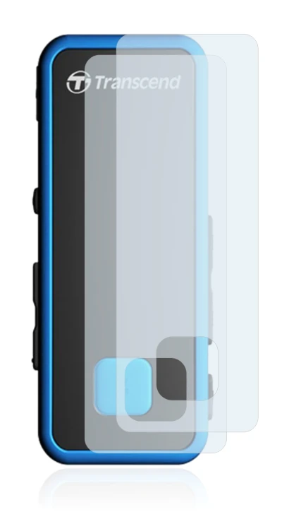 Immagine del dispositivo Transcend MP350 con un'ampia varietà di protezioni per lo schermo.