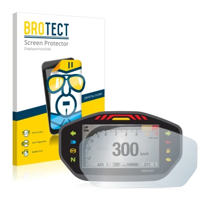 Parte frontale di una confezione del prodotto con il logo del marchio BROTECT. Accanto è raffigurato il dispositivo Ducati Mon