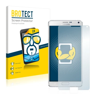 Parte frontale di una confezione del prodotto con il logo del marchio BROTECT. Accanto è raffigurato il dispositivo Samsung Ga