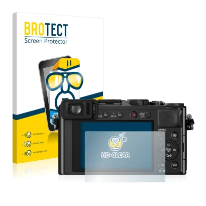 Parte frontale di una confezione del prodotto con il logo del marchio BROTECT. Accanto è raffigurato il dispositivo Panasonic 