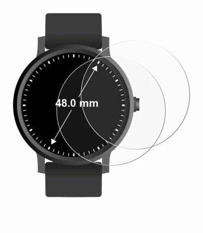 Immagine del dispositivo Orologi (Circolare, ø: 48 mm) con un'ampia varietà di protezioni per lo schermo.