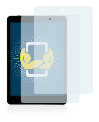 Immagine del dispositivo Kiano SlimTab 8 con un'ampia varietà di protezioni per lo schermo.