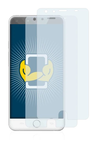 Immagine del dispositivo Ulefone Be Touch 2 con un'ampia varietà di protezioni per lo schermo.