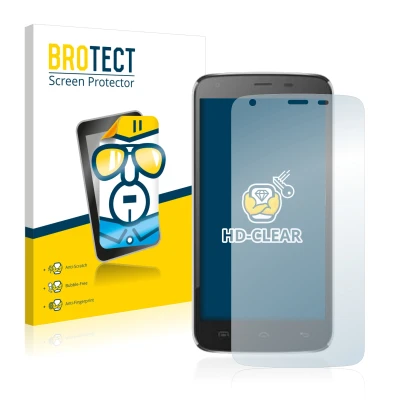 Parte frontale di una confezione del prodotto con il logo del marchio BROTECT. Accanto è raffigurato il dispositivo Doogee T6 