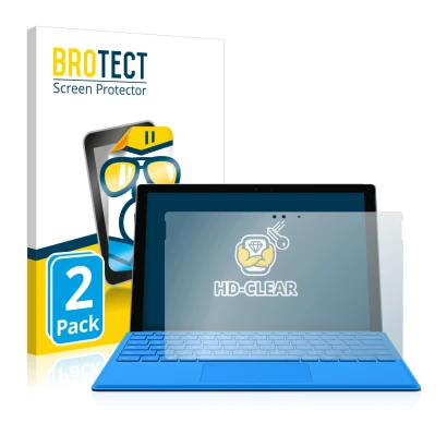 Parte frontale di una confezione del prodotto con il logo del marchio BROTECT. Accanto è raffigurato il dispositivo Microsoft