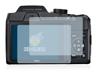 Immagine del dispositivo Nikon Coolpix B500 con un'ampia varietà di protezioni per lo schermo.
