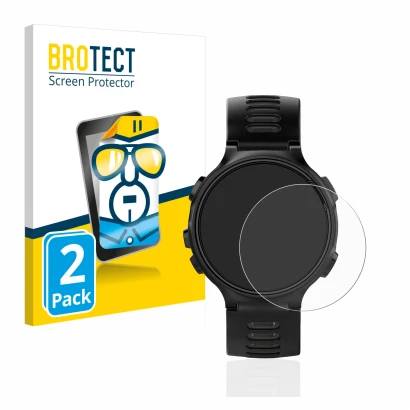Parte frontale di una confezione del prodotto con il logo del marchio BROTECT. Accanto è raffigurato il dispositivo Garmin For