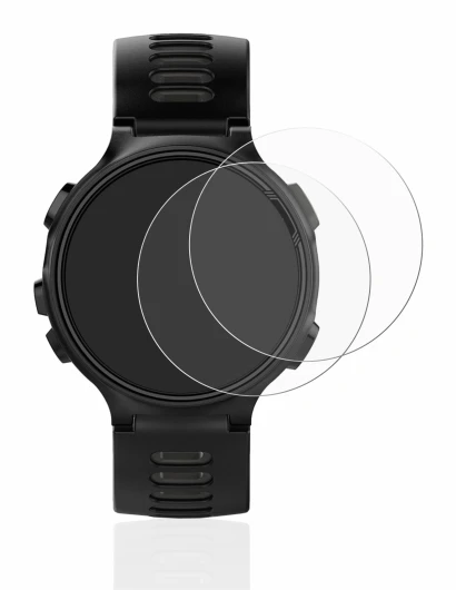 Immagine del dispositivo Garmin Forerunner 735XT con un'ampia varietà di protezioni per lo schermo.