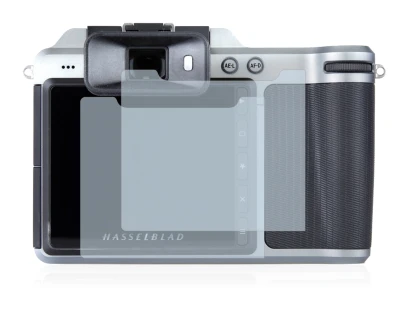 Immagine del dispositivo Hasselblad X1D-50c con un'ampia varietà di protezioni per lo schermo.