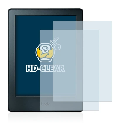 Immagine del dispositivo Amazon Kindle 2016 (8a Gen.) con un'ampia varietà di protezioni per lo schermo.