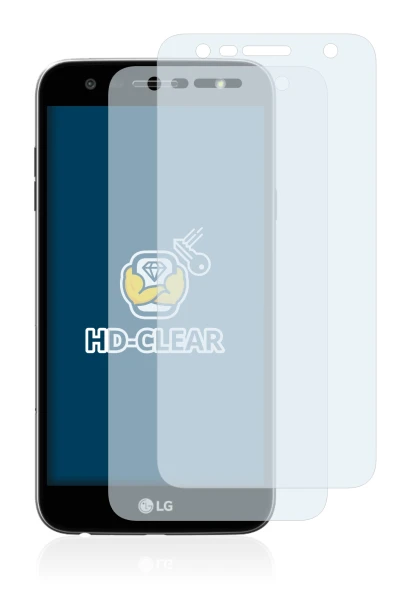 Immagine del dispositivo LG X Power 2 con un'ampia varietà di protezioni per lo schermo.