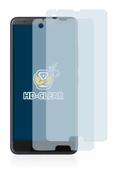 Immagine del dispositivo HTC U Ultra con un'ampia varietà di protezioni per lo schermo.
