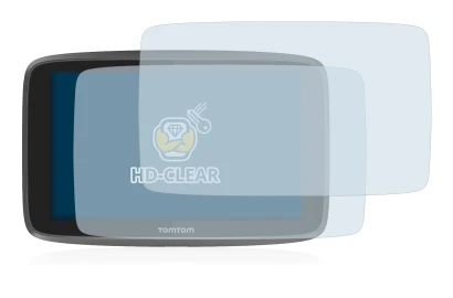 Immagine del dispositivo TomTom Go 6200 con un'ampia varietà di protezioni per lo schermo.