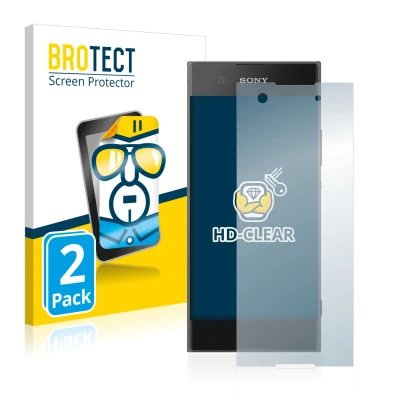 Parte frontale di una confezione del prodotto con il logo del marchio BROTECT. Accanto è raffigurato il dispositivo Sony Xperi