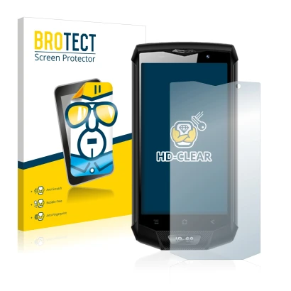 Parte frontale di una confezione del prodotto con il logo del marchio BROTECT. Accanto è raffigurato il dispositivo Blackview 