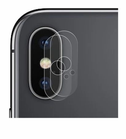 Immagine del dispositivo Apple iPhone X (SOLO Fotocamera) con un'ampia varietà di protezioni per lo schermo.