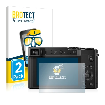 Parte frontale di una confezione del prodotto con il logo del marchio BROTECT. Accanto è raffigurato il dispositivo Panasonic