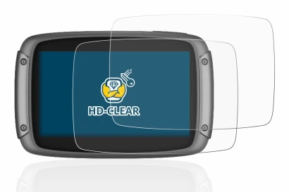 Immagine del dispositivo TomTom Rider 550 con un'ampia varietà di protezioni per lo schermo.