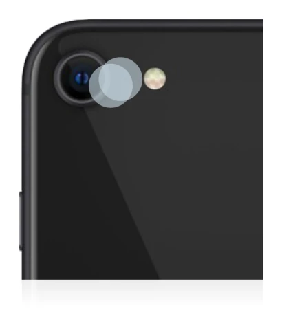 Immagine del dispositivo Apple iPhone SE 2 2020 (SOLO Fotocamera) con un'ampia varietà di protezioni per lo schermo.