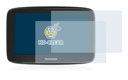 Immagine del dispositivo TomTom GO Basic (6") con un'ampia varietà di protezioni per lo schermo.
