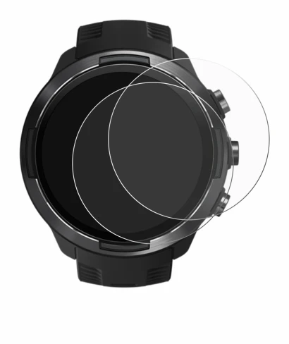 Immagine del dispositivo Suunto 9 con un'ampia varietà di protezioni per lo schermo.