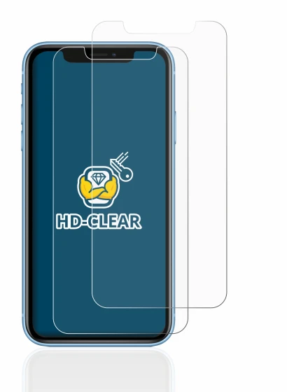 Immagine del dispositivo Apple iPhone XR con un'ampia varietà di protezioni per lo schermo.