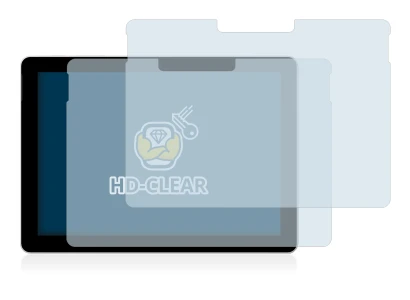 Immagine del dispositivo Microsoft Surface Go (1a Gen.) con un'ampia varietà di protezioni per lo schermo.