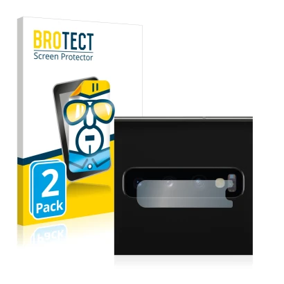 Parte frontale di una confezione del prodotto con il logo del marchio BROTECT. Accanto è raffigurato il dispositivo Samsung Ga