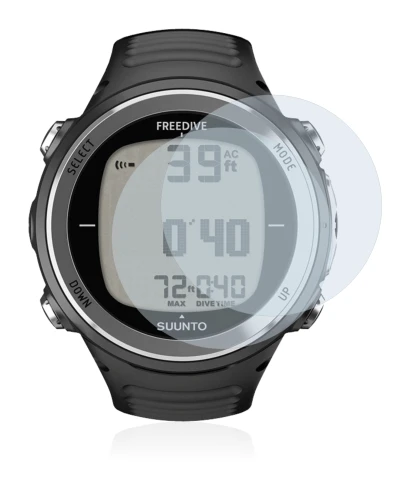 Immagine del dispositivo Suunto D4F con un'ampia varietà di protezioni per lo schermo.