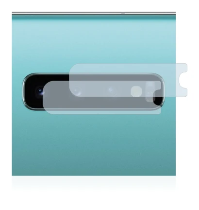 Immagine del dispositivo Samsung Galaxy S10 Plus (SOLO Fotocamera) con un'ampia varietà di protezioni per lo schermo.