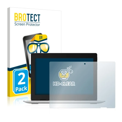 Parte frontale di una confezione del prodotto con il logo del marchio BROTECT. Accanto è raffigurato il dispositivo Lenovo Ide