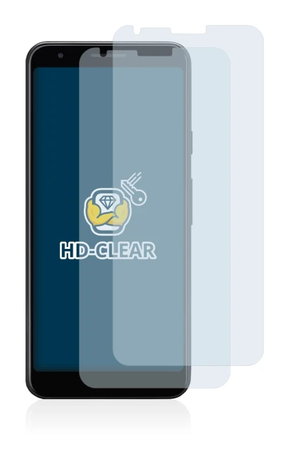 Immagine del dispositivo Google Pixel 3a XL con un'ampia varietà di protezioni per lo schermo.
