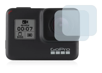 Immagine del dispositivo GoPro Hero 7 Black (Lente) con un'ampia varietà di protezioni per lo schermo.