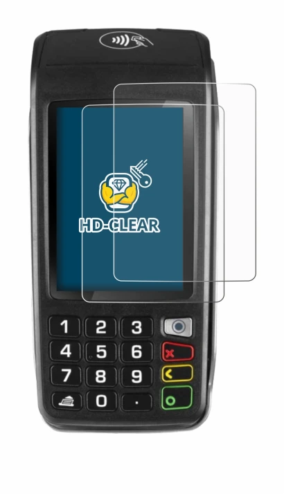 Immagine del dispositivo ingenico Move/5000 con un'ampia varietà di protezioni per lo schermo.