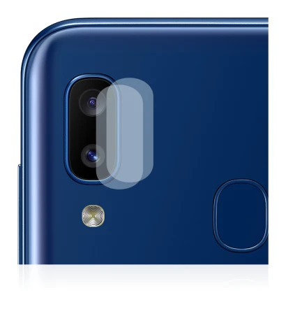 Immagine del dispositivo Samsung Galaxy A20e (SOLO Fotocamera) con un'ampia varietà di protezioni per lo schermo.