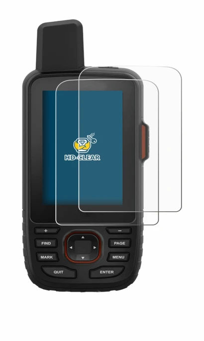 Immagine del dispositivo Garmin GPSMAP 66i con un'ampia varietà di protezioni per lo schermo.