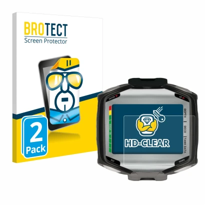 Parte frontale di una confezione del prodotto con il logo del marchio BROTECT. Accanto è raffigurato il dispositivo Mares Quad