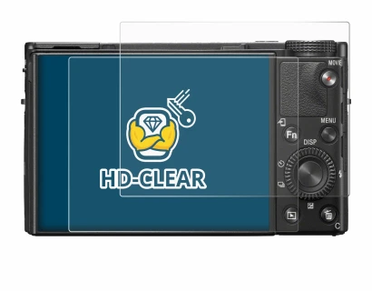 Immagine del dispositivo Sony Cyber-Shot DSC-RX100 VII con un'ampia varietà di protezioni per lo schermo.