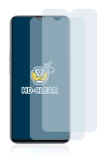 Immagine del dispositivo realme XT con un'ampia varietà di protezioni per lo schermo.