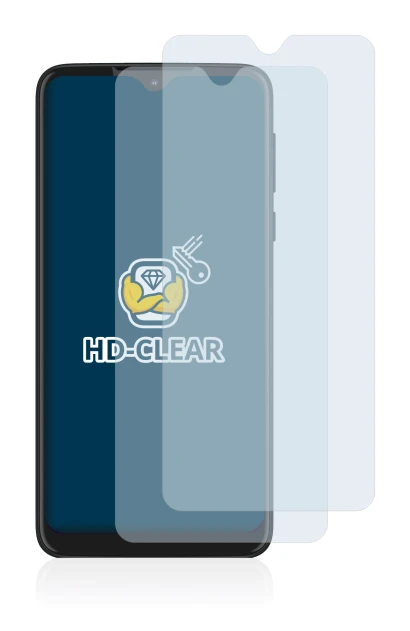 Immagine del dispositivo Motorola Moto One Macro con un'ampia varietà di protezioni per lo schermo.