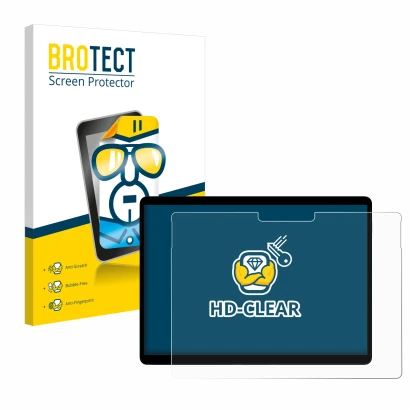 Parte frontale di una confezione del prodotto con il logo del marchio BROTECT. Accanto è raffigurato il dispositivo Microsoft 